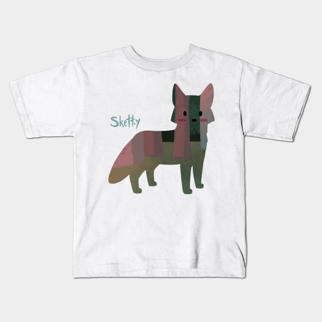 Forest Fox Kids T-Shirt by jastinamor